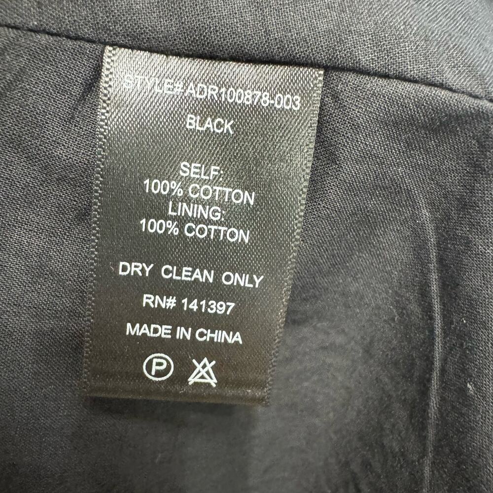 ASTR the Label Poplin Puff Sleeve Tiered Midi Dress Black Staple Minimalist Sz M - Picture 13 of 13